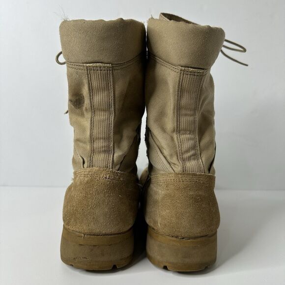 Military Lace Up Combat Boots Mens Sz 9.5 Hot Weather Desert Tan Suede Tactical - Picture 5 of 16